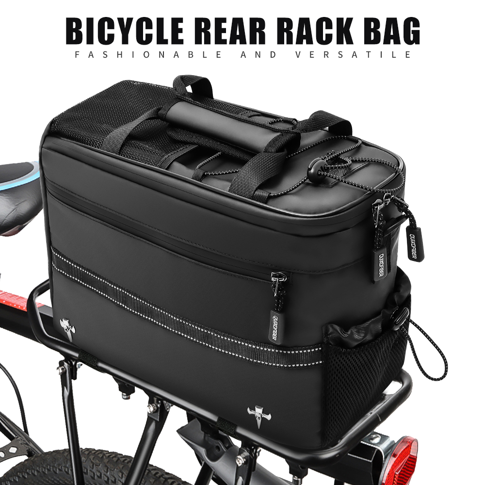 Cycling Commute Distance - Fahrrad-Gepäckträgertasche, wasserdicht, großes Fassungsvermögen, reflektierend, mehrere