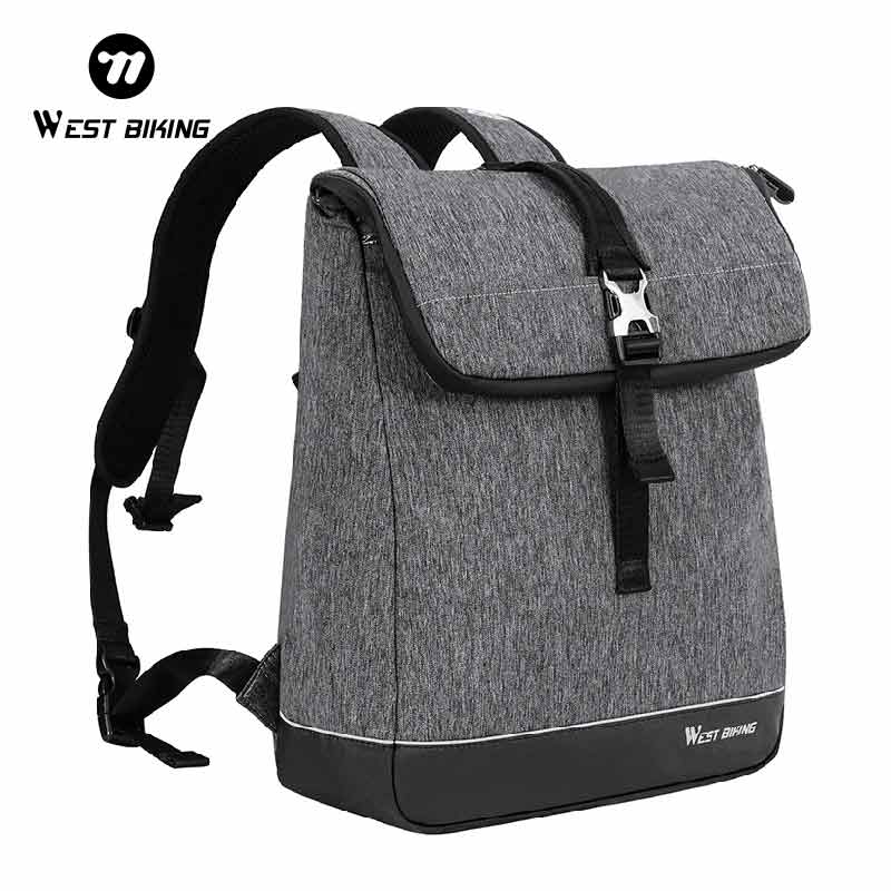 Cycling Commuter Backpack Laptop - WEST BIKING Fahrradrucksack, wasserabweisend, Rolltop-Verschluss, Pendler-Laptop-Tagesrucksack,